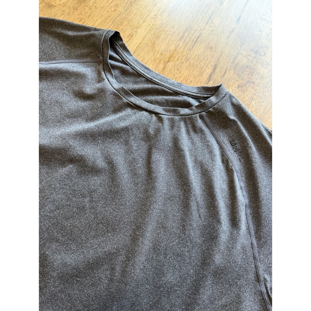 UNRL Men's Short Sleeve Athletic Training T-Shirt Heather Charcoal XL